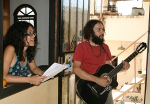 Aline Cântia e Chicó do Céu em gravação de CD Memórias de Pompéu